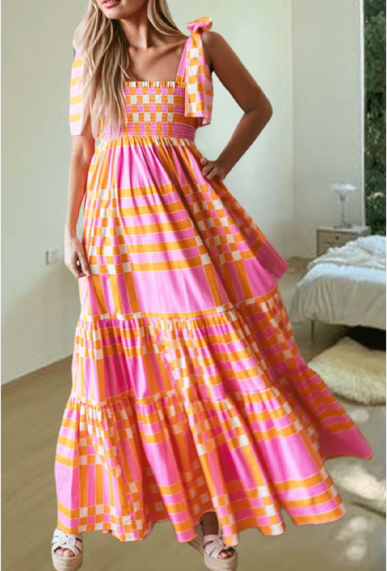 ETA END OF MAY Striped Pink/orange maxi